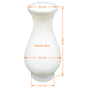 Ver imagem 2 de Cúpula Manga P/ Lampião 06,5 Retrô de Vidro Branco Brilho