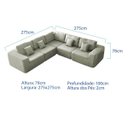 Ver mais imagens de Kit Sofá Modular 5 Lugares Moderno Curvo Orgânico Adapt Bouclé