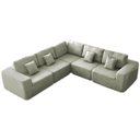 Ver imagem 1 de Kit Sofá Modular 5 Lugares Moderno Curvo Orgânico Adapt Bouclé