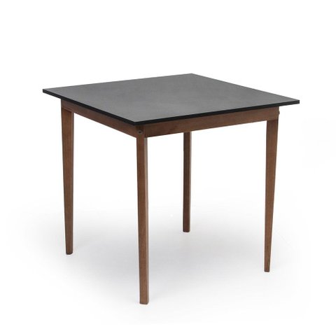 Mesa de Jantar 4 Lugares Quadrada 90x90 em MDF e Madeira Liz Preta