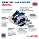Ver imagem 6 de Serra Circular 7.1/4 Pol a Bateria 18V GKS 185-LI com Bateria 2,0 Ah BOSCH