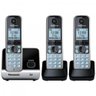 Telefone sem Fio com Base e 2 Ramais Panasonic Kx-tg6713lbb Preto - 1