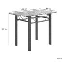 Ver imagem 3 de Conjunto de Mesa e Cadeiras 77cm x 100cm Palma Preto/Mosaico Palha/Ocre