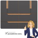 Ver imagem 7 de Conjunto Infantil Guarda-Roupa e Cômoda Circus Cinza/Freijó/Titanium
