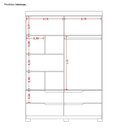 Ver imagem 5 de Conjunto Infantil Guarda-Roupa e Cômoda Circus Cinza/Freijó/Titanium