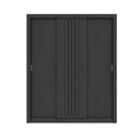 Ver imagem 6 de Guarda Roupa Casal 3 Portas Doha 2 Gavetas Carraro Ripado Preto Touch