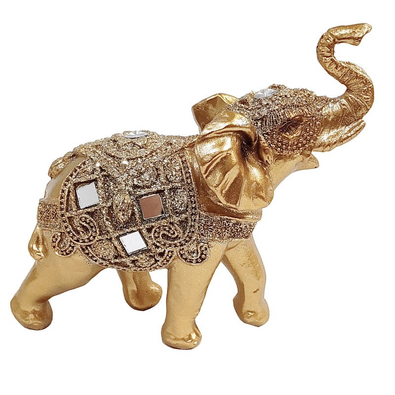 Elefante Decorativo Em Resina Indiano Sabedoria Sorte Top - 5