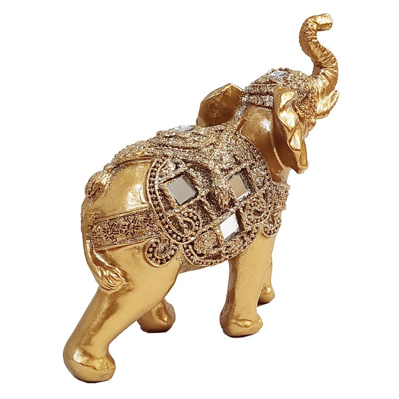 Elefante Decorativo Em Resina Indiano Sabedoria Sorte Top - 6