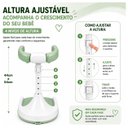 Ver imagem 5 de Suporte de Banho para Bebê em Pé Ajustável 44-54cm com Apoio Frontal e Base Antiderrapante para Box 