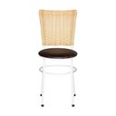 Ver imagem 5 de 2 Cadeiras para Mesa Branca Hawai Palha Cor:marrom