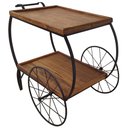 Ver imagem 1 de Carrinho De Bar Chá Artesanal de Ferro para Sala De Estar Multiuso Gourmet Libertas Rosas Artesanato