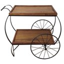 Ver imagem 5 de Carrinho De Bar Chá Artesanal de Ferro para Sala De Estar Multiuso Gourmet Libertas Rosas Artesanato
