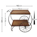 Ver imagem 2 de Carrinho De Bar Chá Artesanal de Ferro para Sala De Estar Multiuso Gourmet Libertas Rosas Artesanato