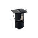 Ver imagem 4 de Balizador Nordecor Mini Romi Quadrado de Embutir Alto Irc 90 Led 1w Bivolt Preto 3000k Luz Amarela