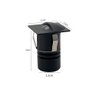 Balizador Nordecor Mini Romi Quadrado de Embutir Alto Irc 90 Led 1w Bivolt Preto 3000k Luz Amarela - 4