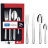 Faqueiro Aço Inox 24 Peças Brinox Facas para Churrasco Garfos Colheres de Mesa e Chá - 6