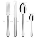 Ver mais imagens de Faqueiro Aço Inox 24 Peças Brinox Facas para Churrasco Garfos Colheres de Mesa e Chá