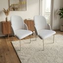 Ver imagem 1 de Kit 4 Cadeira Sala Jantar Ferro Champanhe Maitê Jvb Móveis: Bege