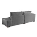 Ver imagem 3 de Sofá 4 Lugares Modulado Chaise Almofada Solta Molas Isa Be Linho Grafite 2,7m