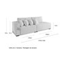 Sofá 2 3 4 Lugares Modulado Chaise Almofada Solta Molas Isa Be Linho Grafite 2,7m - 4