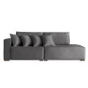 Ver imagem 2 de Sofá 2 3 4 Lugares Modulado Chaise Almofada Solta Molas Isa Be Linho Grafite 2,7m