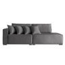 Sofá 2 3 4 Lugares Modulado Chaise Almofada Solta Molas Isa Be Linho Grafite 2,7m - 2