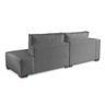 Sofá 2 3 4 Lugares Modulado Chaise Almofada Solta Molas Isa Be Linho Grafite 2,7m - 3