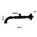 Ver imagem 4 de TORNEIRA DESIGN INDUSTRIAL PVC 1/2" PAREDE LONGA - MADARELI: PRETO
