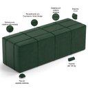Ver imagem 6 de Kit Cabeceira Cama Box Casal 140cm com Calçadeira Roma W01 Couríssimo Verde - Lyam Lyam Decor
