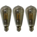 Ver imagem 1 de Lampada Led Multi Filamento Fume Retro 30w Kit 3 Uni Vintage Bivolt Iluminaçao Quarto Sala Varanda C