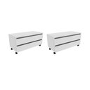 Ver imagem 6 de Kit com 2 Gabinetes para Banheiro com Rodizios 80cm Branco