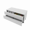 Ver imagem 3 de Kit com 2 Gabinetes para Banheiro com Rodizios 80cm Branco