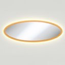 Ver imagem 2 de Espelho Decorativo Oval 158cm com LED 100% MDF Dalla Costa Cor:Carvalho Rosé