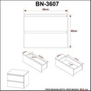 Ver imagem 5 de Kit com 2 Gabinetes Suspensos para Banheiro 60cm 2 Gavetas BN3607 Laranja/Amêndoa/Branco