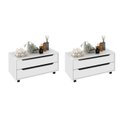 Ver imagem 1 de Kit com 2 Gabinetes para Banheiro com 2 Gavetas Rodízio BN3643 Branco