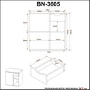 Ver imagem 5 de Kit com 2 Gabinetes Suspensos para Banheiro 60cm Laranja/Amêndoa/Branco