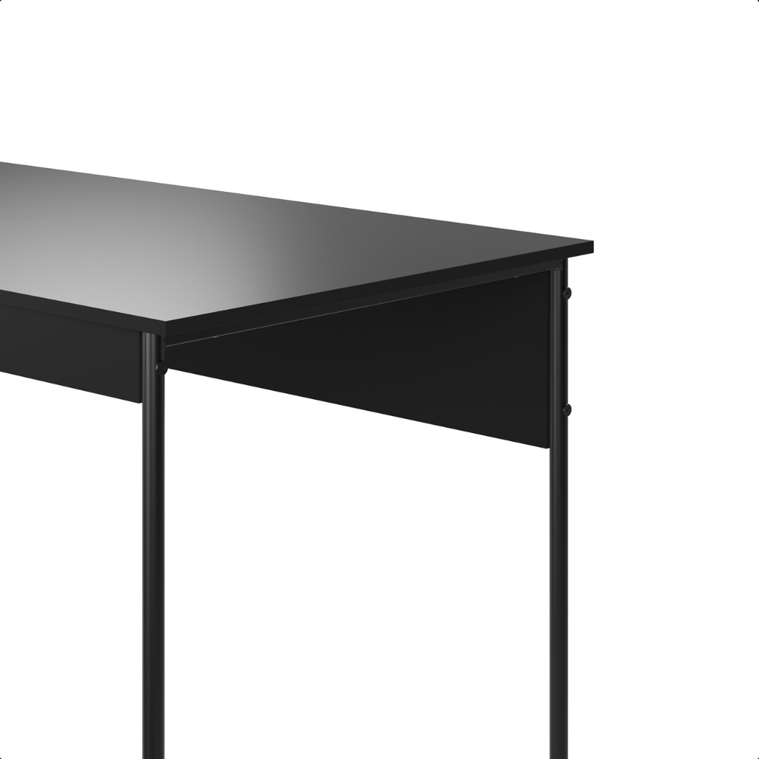 Mesa de Estudo Escrivaninha Quarto Estilo Industrial Criare Preto - 4