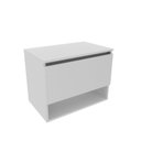Ver imagem 4 de Kit com 2 Gabinetes Suspensos para Banheiro 60cm Porta Basculante Branco
