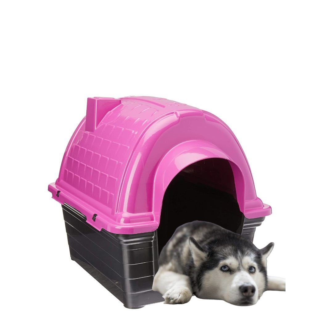 Casinha Pet Iglu para Cachorro de Porte Médio e Grande N5 Cor:rosa