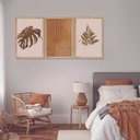 Ver imagem 3 de Kit 3 Quadros Decorativos Boho Formas Folhagens