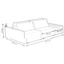 Ver imagem 4 de Sofá Ilha Modulado Milos 232cm Puff Lateral Bouclê Bege G33 - Gran Belo