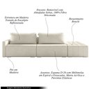 Ver imagem 3 de Sofá Ilha Modulado Milos 232cm Puff Lateral Bouclê Bege G33 - Gran Belo
