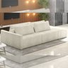 Sofá Ilha Modulado Milos 232cm Puff Lateral Bouclê Bege G33 - Gran Belo - 1