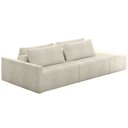 Ver imagem 2 de Sofá Ilha Modulado Milos 232cm Puff Lateral Bouclê Bege G33 - Gran Belo
