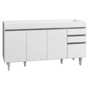 Ver imagem 7 de Armário de Cozinha Modulado de Canto Esquerdo 4 Peças Cp49 Balcão sem Tampo Branco - Lumil Lumil Móv
