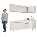 Ver imagem 5 de Armário de Cozinha Modulado de Canto Esquerdo 4 Peças Cp49 Balcão sem Tampo Branco - Lumil Lumil Móv