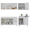 Ver imagem 6 de Armário de Cozinha Modulado de Canto Esquerdo 4 Peças Cp49 Balcão sem Tampo Branco - Lumil Lumil Móv
