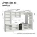 Ver imagem 3 de Armário de Cozinha Completa 340cm Branco/preto Lux Madesa 02 Branco/preto