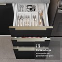 Ver mais imagens de Armário de Cozinha Completa 340cm Branco/preto Lux Madesa 02 Branco/preto