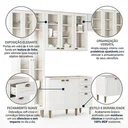 Ver imagem 6 de Cozinha Completa Modulada 100% MDF 4 Peças com Cristaleira e Balcão sem Tampo Yescasa Branca Classy